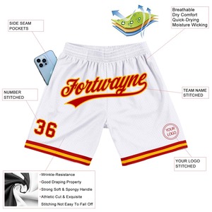 Shorts de basketball de haute qualité conçus pour un confort optimal avec tissu respirant, coutures durables et coupe flexible. - Product Image 3