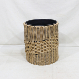 Top Rated Synthetic Woven Minimalist Hand Carved Eco-Friendly Durable Lightweight Washable Modern Diamond Pattern <b>Planter</b> - Product Image 4