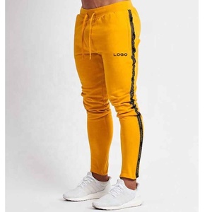 โลโก้ที่กําหนดเองออกกําลังกายยิมสวมกางเกง Jogger สําหรับผู้ชายกางเกงขายาว Drawstring กางเกงออกกําลังกายแบบบางบุรุษ Joggers - Product Image 5