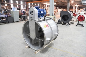 Ventilador axial de uso industrial con certificación CE APL-8-9I, accionamiento por correa, tubo de acero inoxidable, diámetro de aspas de 15 a 60 pulgadas - Product Image 2