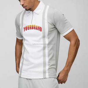 Camisa de Algodón Azul para Hombre, con Logotipo Frontal, Cuello Camisero, Estampado Personalizado, Manga Corta, Corte Regular, Transpirable, Ecológica, de Secado Rápido - Product Image 1