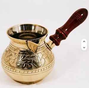 Auténtica Cafetera Turca de Cobre Hecha a Mano, Cezve Estilo Otomano, Pequeña Cafetera Tradicional Árabe - Product Image 2