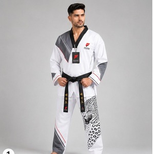 Premium taekwondo uniform providing superior comfort breathable fabric and reliable <b>strength</b> for <b>training</b> sparring wholesale - Product Image 1