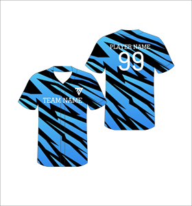 เสื้อเบสบอลแบบกำหนดเอง พิมพ์ลายเรขาคณิต คอวี แขนสั้น แห้งเร็ว โพลีเอสเตอร์ สำหรับผู้ใหญ่ทุกเพศ ทุกฤดู - Product Image 3