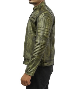 Veste de motard en cuir de vachette de qualité supérieure pour homme, col montant, respirante, séchage rapide, streetwear, durable, élégante pour un usage quotidien - Product Image 6