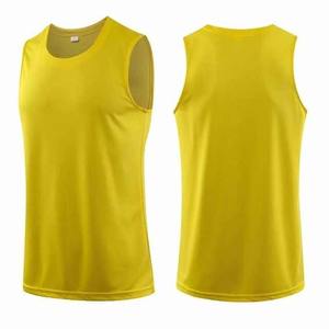 Camiseta de Baloncesto Personalizada con Número Bordado de Alta Calidad OEM, Camiseta de Baloncesto Básica sin Mangas con Cuello Redondo para Hombre - Product Image 4