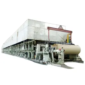 80 T/D 3200mm fourdrinier single wire type kraft paper making machine raw material: waste paper, virgin pulp board