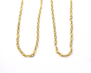 Chaîne décorative ovale en laiton plaqué or 18 carats pour la fabrication de colliers, bracelets et boucles d'oreilles (5 mm) - Product Image 2
