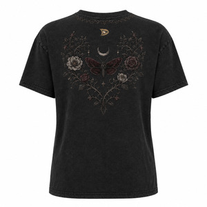 เสื้อยืดผู้หญิงสไตล์ Y2K ปักลายปักเลื่อมหรูหรา ลายเกมเดย์ ผ้าฝ้าย 100% ทรงหลวม คอกลม แขนสั้น - Product Image 2