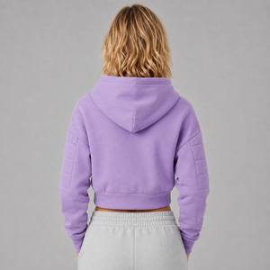 Sudadera Corta para Mujer, con Logotipo Personalizado, de Felpa de Algodón Suave, Transpirable y Cómoda, Estilo Urbano - Product Image 6