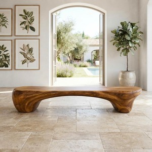 Modern Sculptural Bench Modern Curved Bench Sculptural Furniture With Curved Design For Living Room - Product Image 3