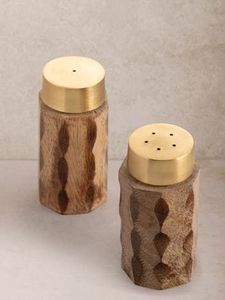 Salero y pimentero de madera, salero de madera de lujo, juego de sal y pimienta, decoración rústica para mesa, accesorio de cocina hecho a mano, mesa de comedor - Product Image 3