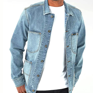 Camisa de Mezclilla Premium para Hombre, Clásica, de Manga Larga, para Trabajo, Tela de Algodón Suave, Ajuste Cómodo para Atuendos Casuales Diarios - Product Image 4