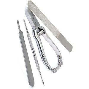 Curved Thick Ingrown <b>Nails</b> Podiatrist Toenail Clipper Kits Grooming <b>Nail</b> Cuticle Pusher <b>Nail</b> File Tools Podiatry Instrument <b>Sets</b> - Product Image 1