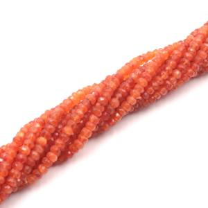 Cuentas facetadas de cornalina de alta calidad, las más vendidas, cuentas de piedras preciosas naturales de 3-4 mm, hilo de 13 pulgadas para la elaboración de joyería de verano - Product Image 3