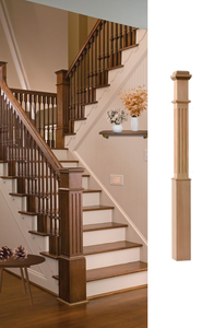 Panneau décoratif traditionnel en chêne blanc cannelé, nouveau modèle de meneau de 55 pouces avec manchon réglable pour toute escalier ou balcon - Product Image 5