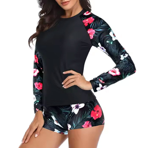 Yoga Fitness Running Women Full Sleeves Compression Rash Guard Shirts Custom Design Sublimation Printed MMA Ladies Rash Guard - Product Image 3