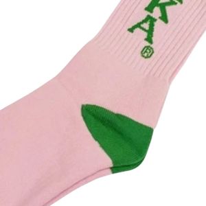 Pink Green <b>Socks</b> Women One Size Fits Most Crew <b>Socks</b> Casual Fashion Cotton <b>Socks</b> Athletic Style Comfortable Footwear - Product Image 3