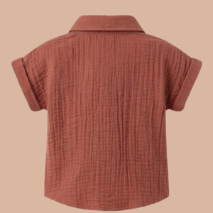 Conjunto de Muselina Orgánica Cot & Candy Jhabla, Camisa Holgada Picante con Pantalones Cortos para Bebés de 0 a 3 Meses, Conjuntos de Ropa de Verano para Bebés - Product Image 2