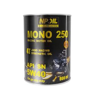 Aceite de motor NPOIL MONO 250 5W40 0,8L 1L 1.3L para motocicleta/scooter, en lata metálica, aceite sintético de alta calidad de Vietnam. - Product Image 1