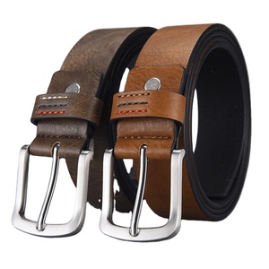 Ceinture en cuir véritable avec boucle en cuivre vintage, design personnalisé, haute qualité, confortable, prix bas, respirante, respectueuse de l'environnement - Product Image 1