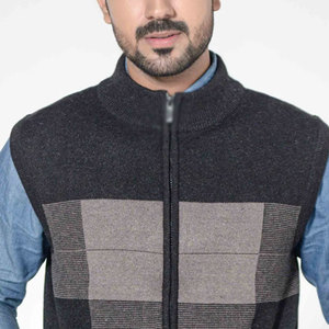 Pulls zippés tricotés pour hommes couleur unie 2026, faible MOQ, fabrication OEM - Product Image 6