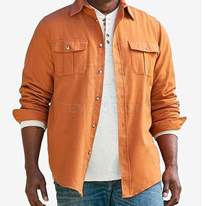 T-shirts en flanelle décontractés, tissu léger et chaud, coupe décontractée, adaptés aux tenues de tous les jours - Product Image 2