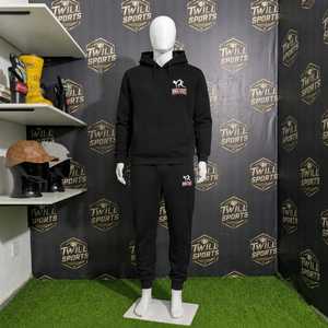 Sudadera con Capucha Negra para Hombre, 100% Algodón, Felpa, Corte Regular, Bolsillo Frontal con Logotipo, Invierno, Antiarrugas, Personalizable - Product Image 5