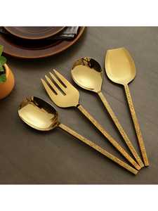 ช้อนสแตนเลสคุณภาพเยี่ยม ผิวเงา สำหรับงานแต่งงาน จากอินเดีย ใช้สำหรับเครื่องครัว บ้าน และโรงแรม ชุดช้อนเสิร์ฟอาหาร - Product Image 3