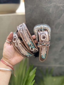 Gran oferta, cinturones de cuero hechos a mano a la moda, cinturones personalizados de alta calidad con estilo, cinturones de cuero ajustables Vintage bohemios - Product Image 2