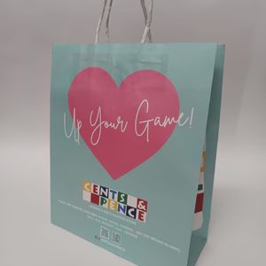 Soft Touch <b>Textile</b> Paper Bag Sophisticated Minimalist Design Retail Carry Bags Eco Conscious Recycled Material Gift <b>Packaging</b> - Product Image 1