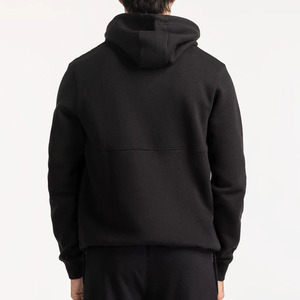 Polyester/Cotton Fleece Solid Casual <b>Black</b> <b>Hoodie</b> for <b>Men</b> Regular Fit Pullover Heavyweight Sweatshirt for Winter 2025 - Product Image 2