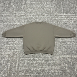 เสื้อสเวตเชิ้ตโอเวอร์ไซส์ผ้าฝ้ายฟลีซหนานุ่ม 100% สำหรับฤดูหนาว สไตล์ลำลอง พร้อมโลโก้สั่งทำ สีพื้น ย้อมแบบอีโค่เฟรนด์ลี่ ทรงไหล่ตก - Product Image 2