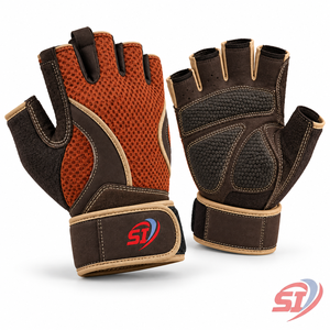Custom Unisex Padded <b>Fingerless</b> Breathable Windproof UV Protection Gym <b>Gloves</b> for Weight Training Outdoor Sports Manufacturer - Product Image 1