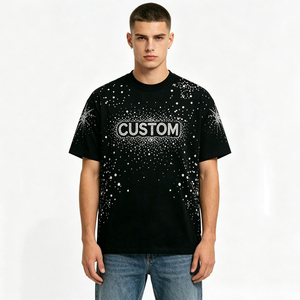 เสื้อยืดคอกลมแขนสั้นประดับพลอยเทียมระบายอากาศได้ดีเป็นมิตรกับสิ่งแวดล้อมเสื้อยืดระบายอากาศได้ดี100% บริการ OEM ผลิตตามสั่ง - Product Image 4
