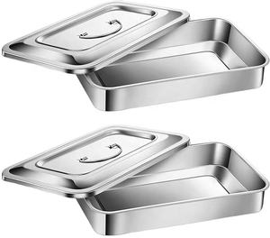 Bandeja de Acero Inoxidable 201 para Instrumentos Dentales, Tapa Quirúrgica de Enfermería, Contenedor Esterilizador de Equipo Médico, Caja de Almacenamiento para Dentistas - Product Image 1