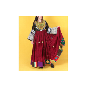 Vestido Afgano Kuchi de Terciopelo, Superventas, Disponible en Colores y Diseños Personalizados a Precio Negociable, Precio al por Mayor - Product Image 1