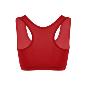 Soutien-gorge de sport dos nageur rouge uni pour femme, maintien moyen, respirant, nouveau design, idéal pour le yoga et le fitness (pour adultes) - Product Image 3