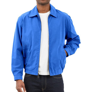 Blouson bomber gris pour homme, fermeture éclair, coupe décontractée, coupe-vent, col rabattable, coupe régulière, vêtement d'automne - Product Image 5
