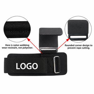 Custom Logo Heavy Duty <b>Weight</b> <b>Lifting</b> Hooks with Wrist Straps Gym Grip Powerlifting Deadlift Pull Up Training Hooks - Product Image 4