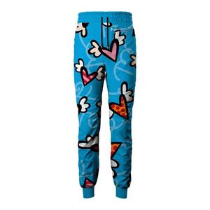 Men's Printed Sweatpants Black <b>White</b> Yin Yang Pattern Elastic Waist Casual <b>Joggers</b> Sublimation Design Midweight Cotton Pants - Product Image 3