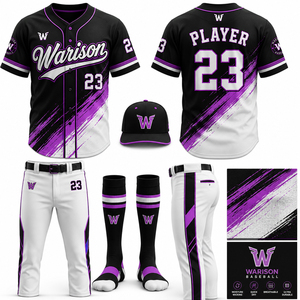 100% Polyester Baseball Uniform Set Sublimation Printing Plus Size Adult's Complete Sportswear Baseball Uniform Set - Product Image 4