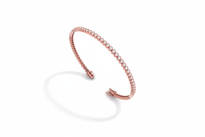 Bracelet tennis fin intemporel pour femme en or 14 carats et diamants naturels |   2,00 carats - Product Image 3