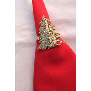 Servilletero de árbol de Navidad Deco de cena de Navidad, servilletero de árbol de pino fundido de tendencia de Metal reutilizable, ligero en peso - Product Image 5