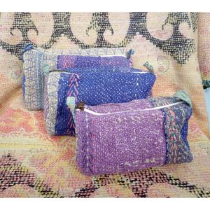 Custom Made Zipper Kantha 100% kantha patch <b>work</b> Cotton <b>Pouches</b> Available in Assorted Designs and Sizes for women's gift - Product Image 4
