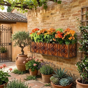 <b>Vintage</b> Wrought Iron Square Bicycle <b>Plant</b> <b>Stand</b> 3-Tier Not Coated Flower Pot Holder Indoor Outdoor Decorative Garden Planter - Product Image 3