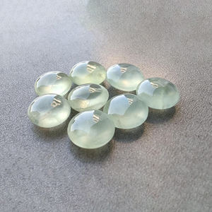 Pierre précieuse naturelle Prehnite Briolette Cabochon, ronde, calibrée, de qualité, polie, en vrac, toutes tailles, vente en gros - Product Image 5