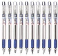 Stylo bille promotionnel en gros Montex Mega Top allemand avec pointe en carbure, prise en main acupression, corps en plastique transparent bleu