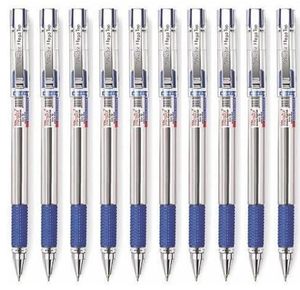 German Ink Montex Mega Top Ball <b>Pen</b> Acupressure Grip Transparent Plastic Body Blue Ink <b>Refillable</b> 0.7MM Tip Office & School Use - Product Image 1