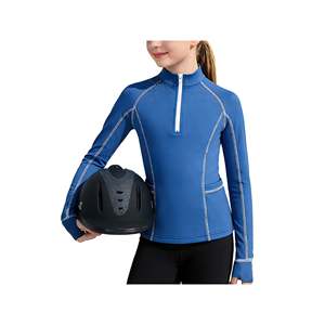 Chemise de polo équestre pour femmes, haut d'entraînement d'équitation, respirant, extensible, séchage rapide, vêtements de sport pour l'équitation en plein air - Product Image 5